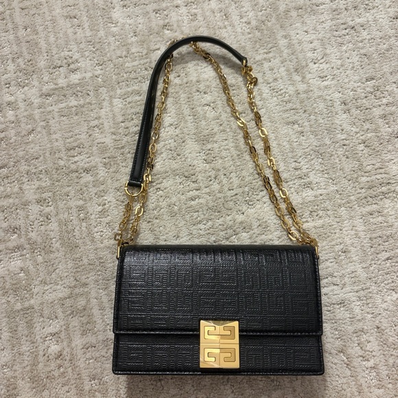 Givenchy 4G black coated canvas wallet on chain bag NEW - Picture 10 of 16